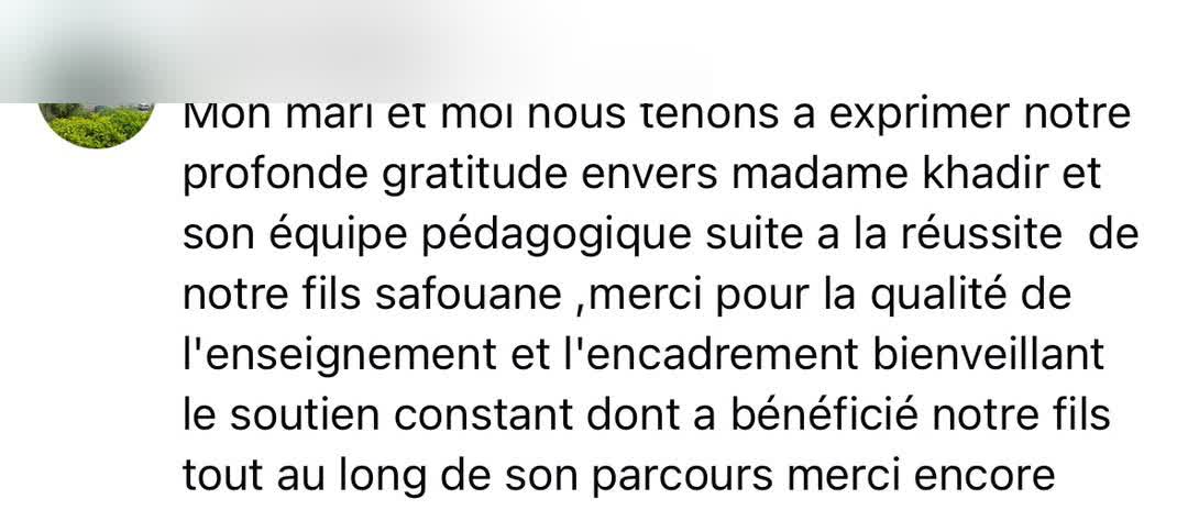 Avis d'un parent d'élève